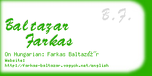 baltazar farkas business card